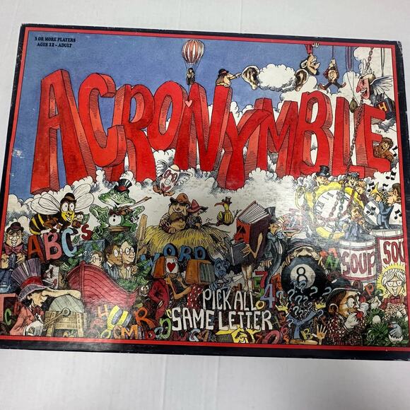 Acronymble Vintage Boardgame Board Game 1991 Acronymwits Inc - Picture 1 of 11